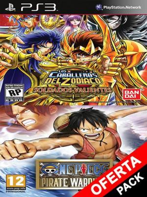 2 juegos en 1 Saint Seiya Brave Soldiers Mas One Piece Pirate Warriors Ps3